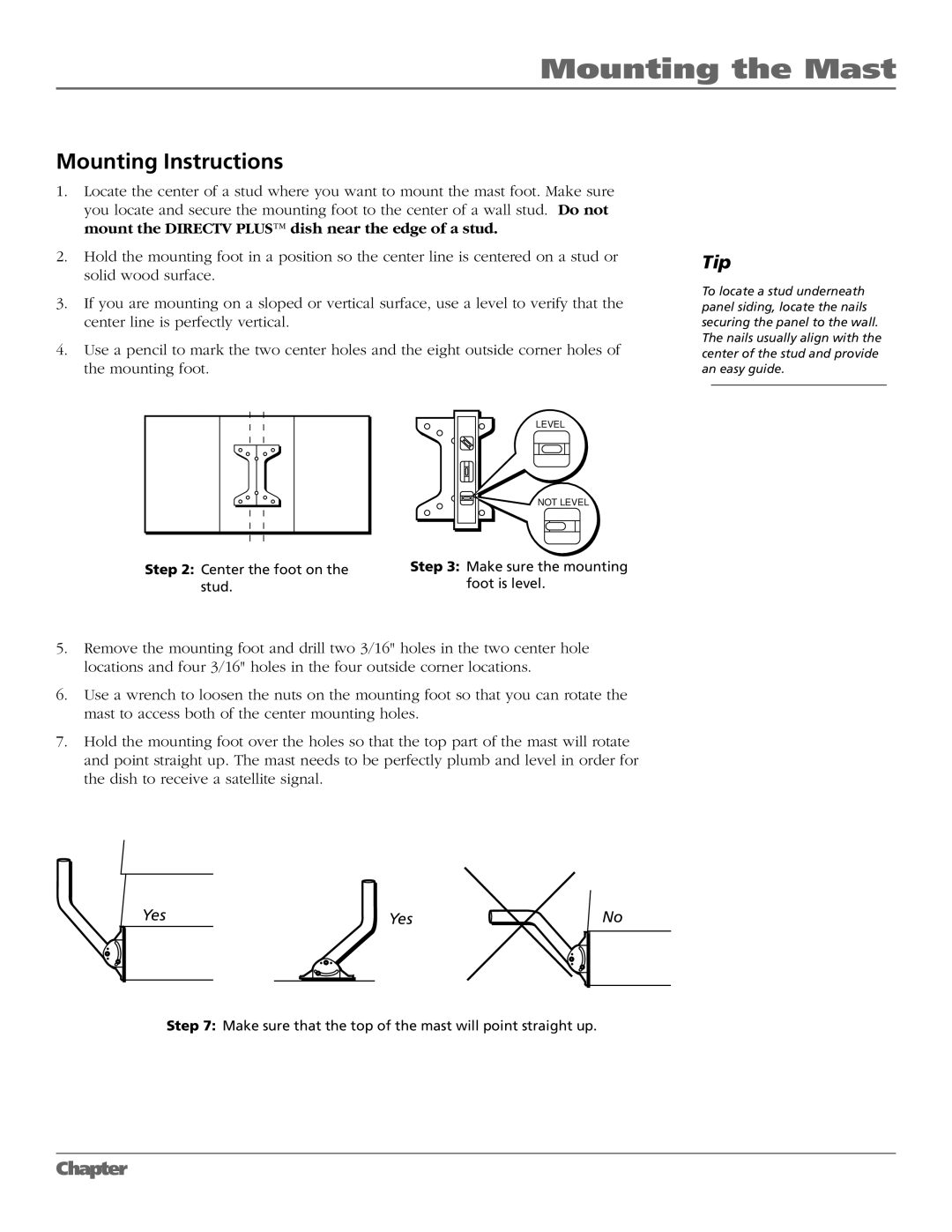 RCA 15407690 manual Mounting Instructions 