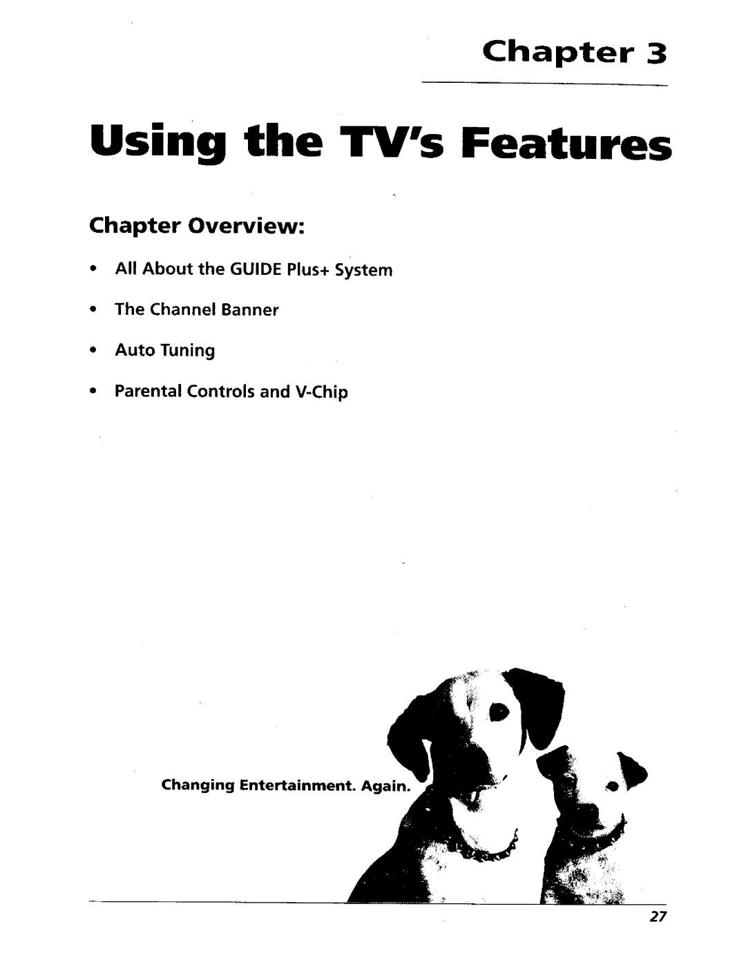 RCA 15491880 manual Using the TVs Features 