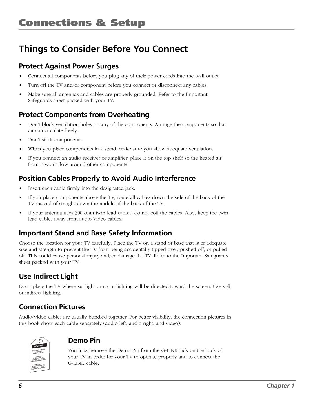 RCA 15634620 manual Connections & Setup, Things to Consider Before You Connect 