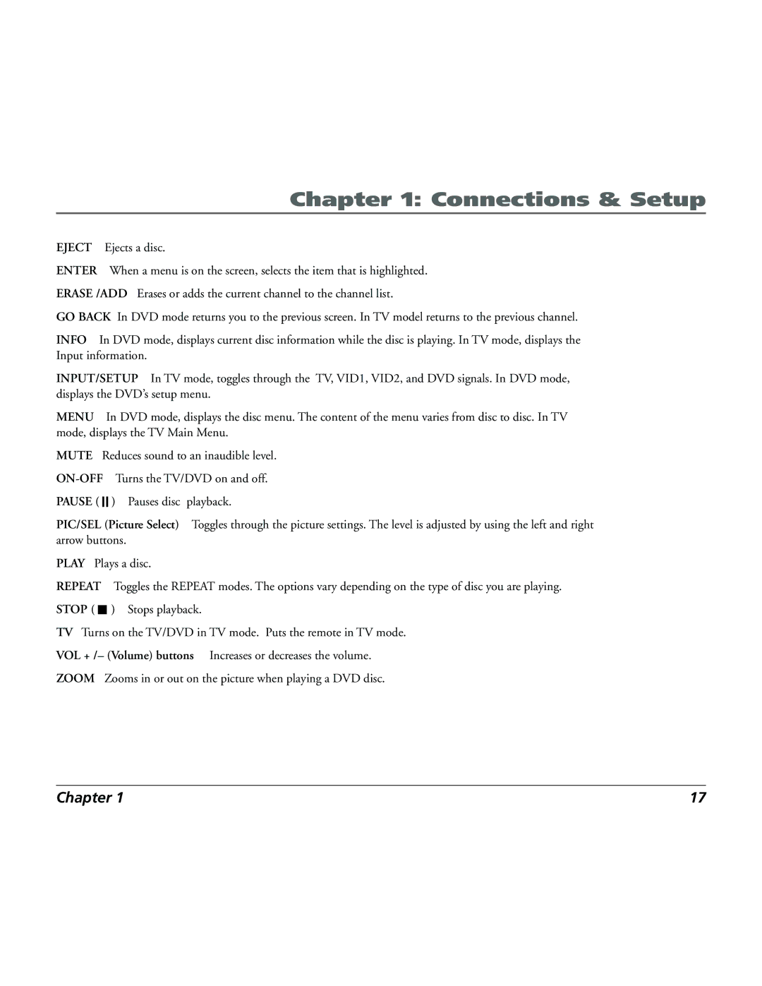 RCA 15L500TD manual Connections & Setup 