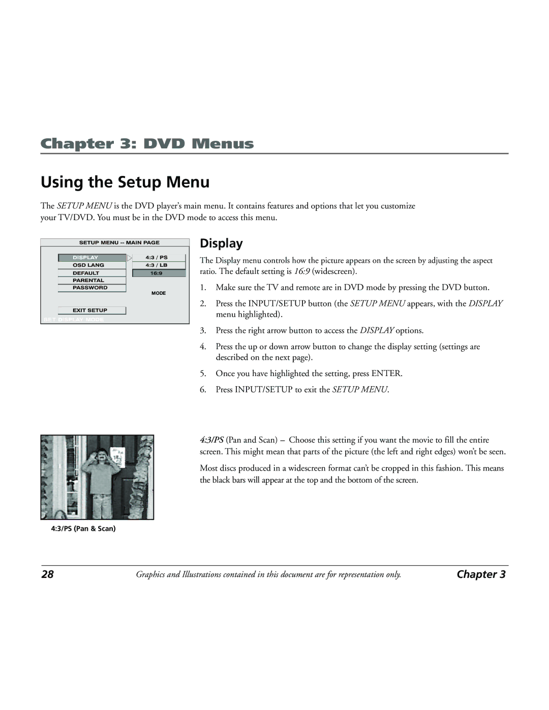 RCA 15L500TD manual Using the Setup Menu, Display 