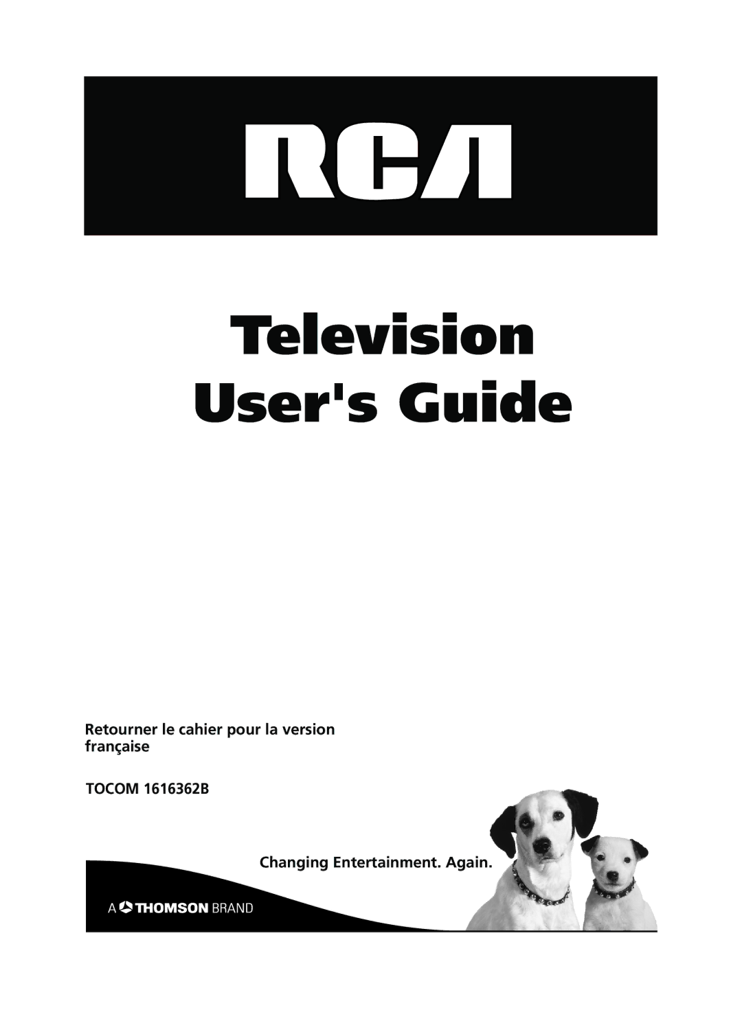 RCA 1616362B manual Television Users Guide 