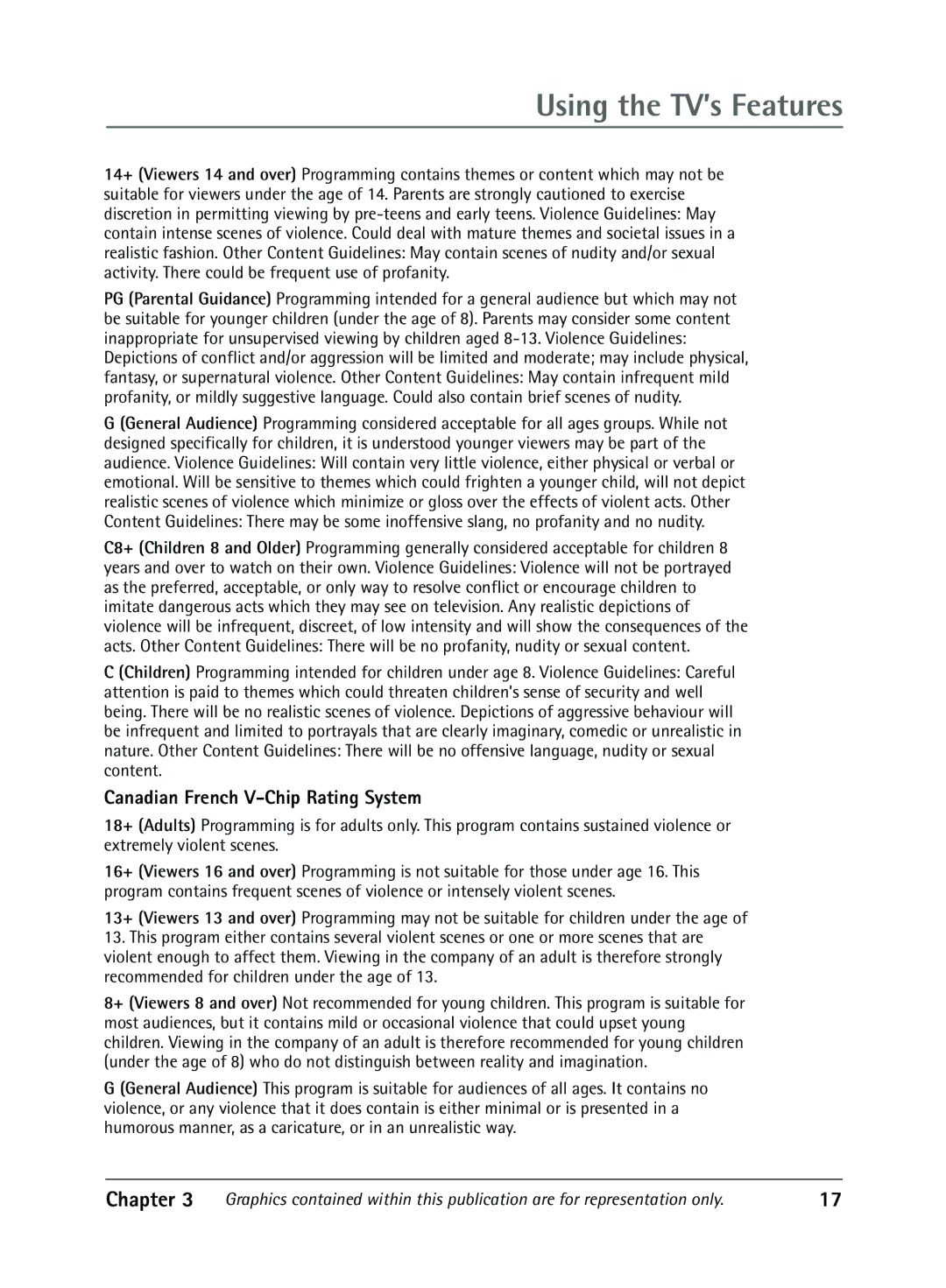 RCA 1616362B manual Canadian French V-Chip Rating System 