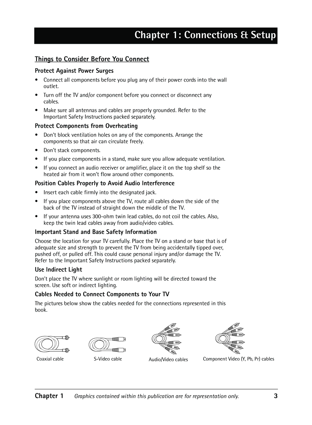 RCA 1616362B manual Connections & Setup, Things to Consider Before You Connect, Chapter 