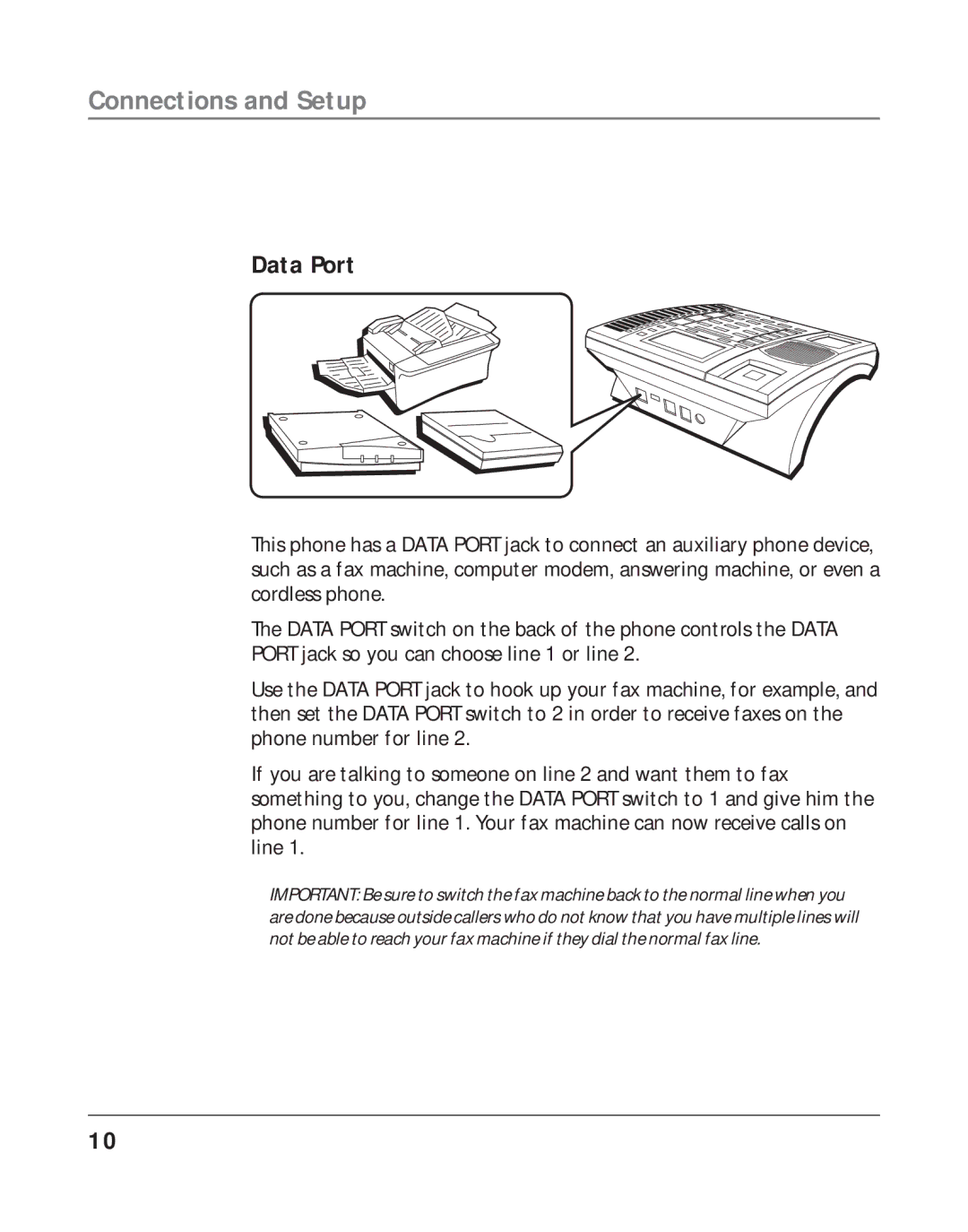 RCA 16211370 manual Data Port 