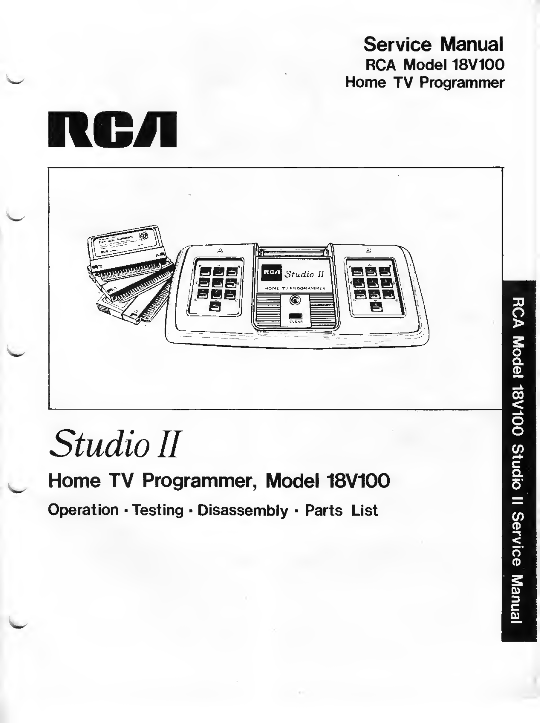 RCA 18V100 service manual Itc/i 