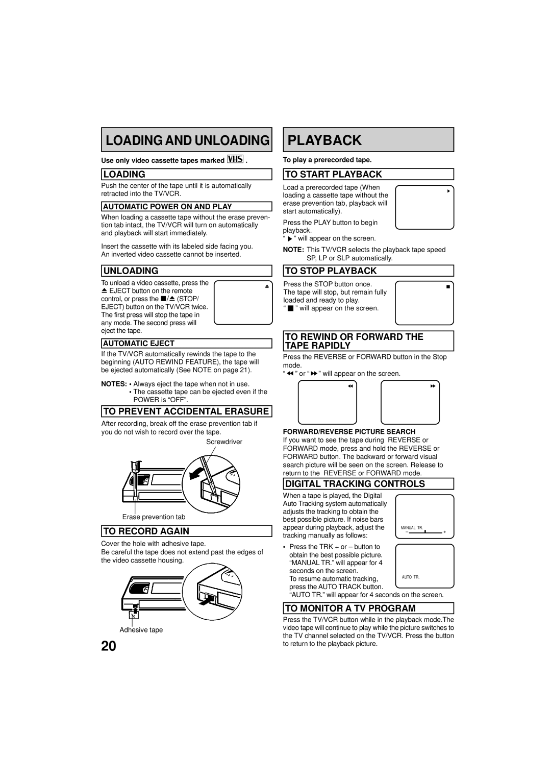 RCA 19V400TV manual Playback 