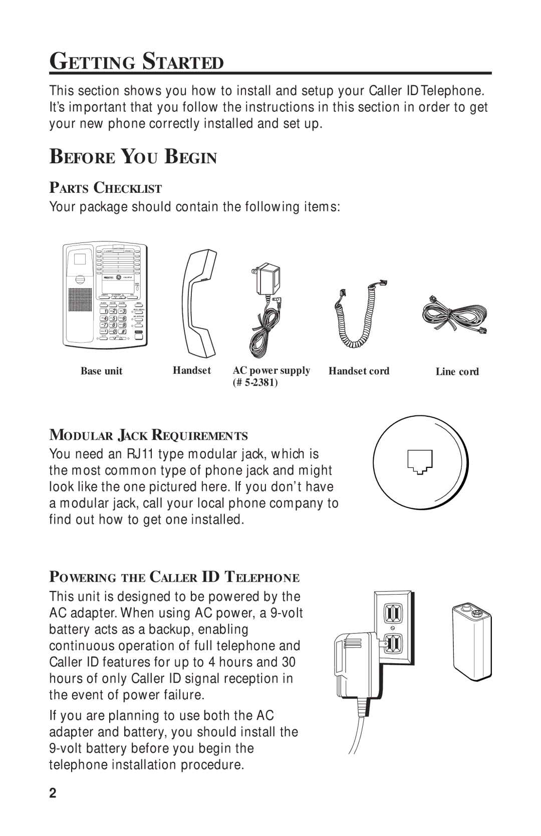 RCA 2-9398 manual Getting Started, Before YOU Begin 