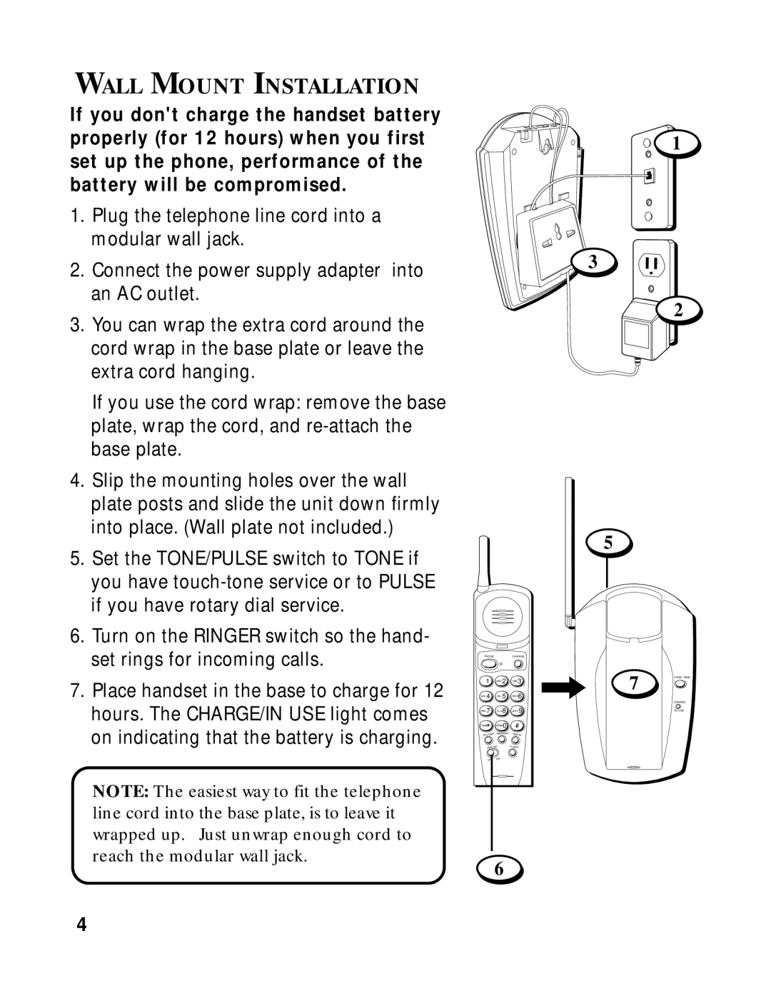 RCA 2-9750/2-9763 manual Wall Mount Installation 