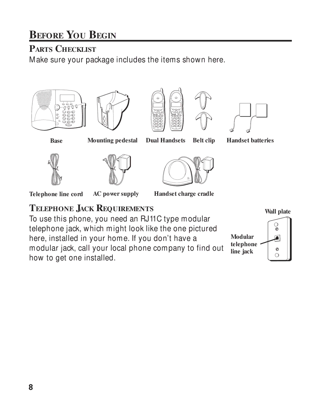 RCA 21011 manual Before YOU Begin, Make sure your package includes the items shown here 