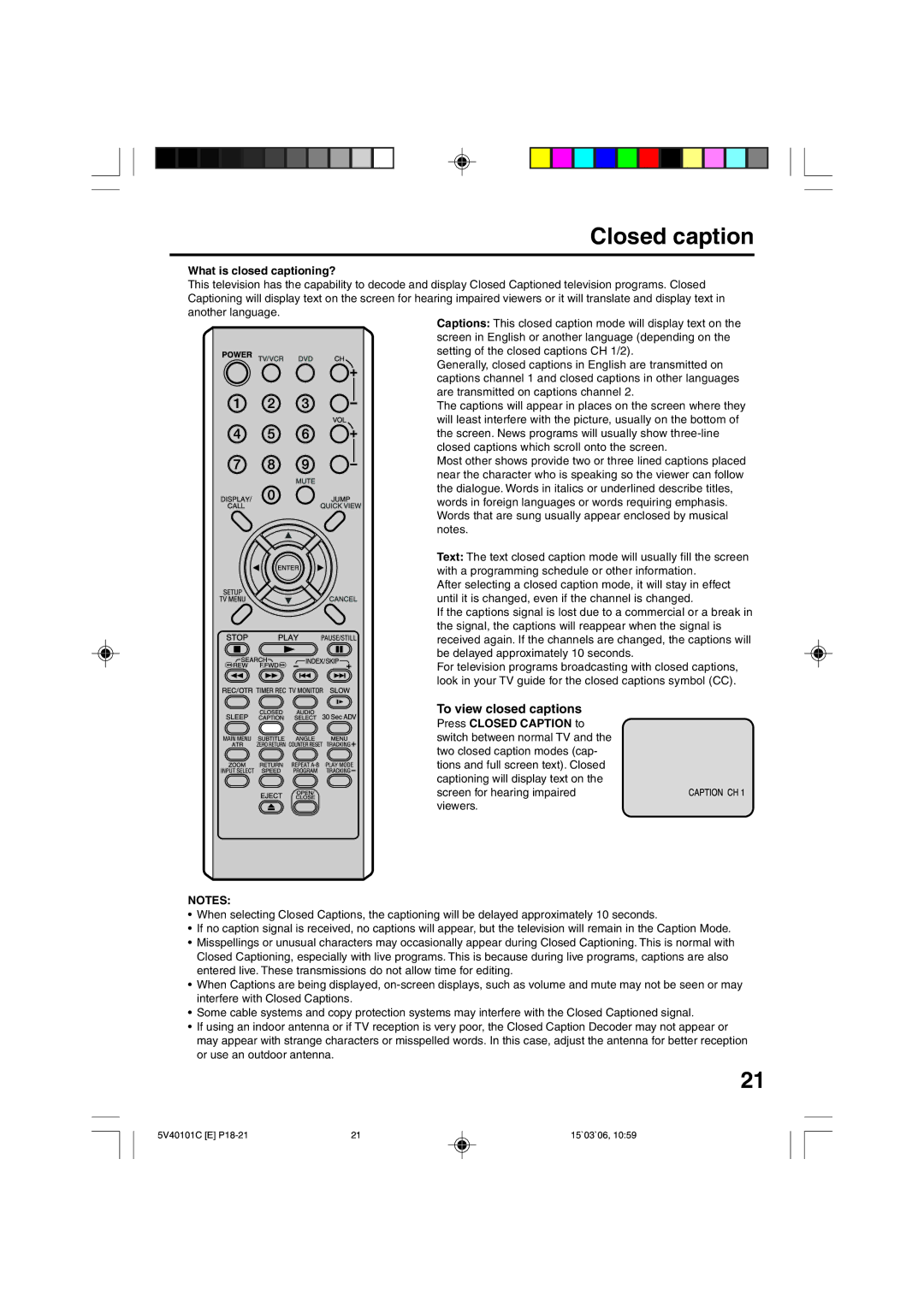 RCA 24F502TDV manual Closed caption, To view closed captions, What is closed captioning? 