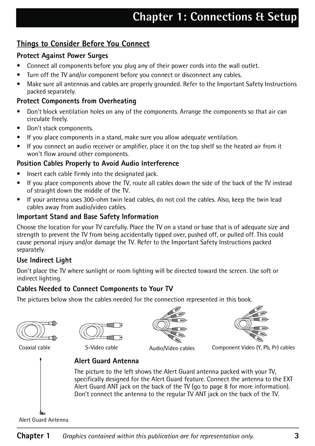 RCA 27V570T, 24F670T, 27F670T, 32F670T manual Things to Consider Before You Connect, Chapter 