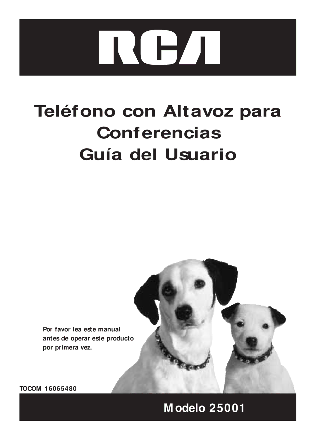 RCA 25001 manual Teléfono con Altavoz para Conferencias Guía del Usuario 