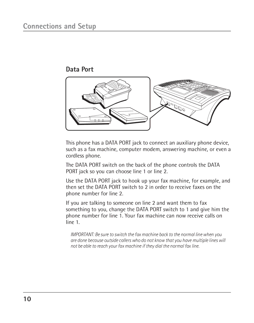 RCA 25202 manual Data Port 