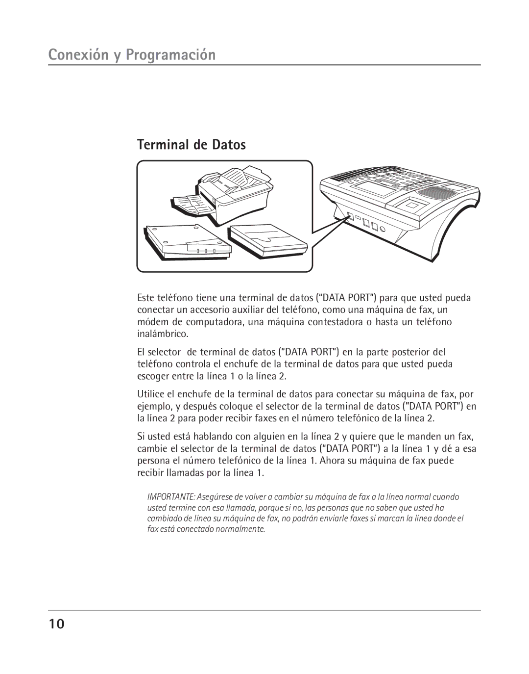 RCA 25202 manual Terminal de Datos 