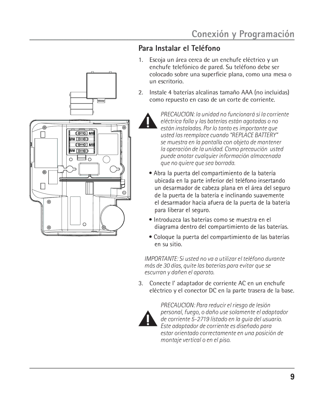 RCA 25205 manual Para Instalar el Teléfono 