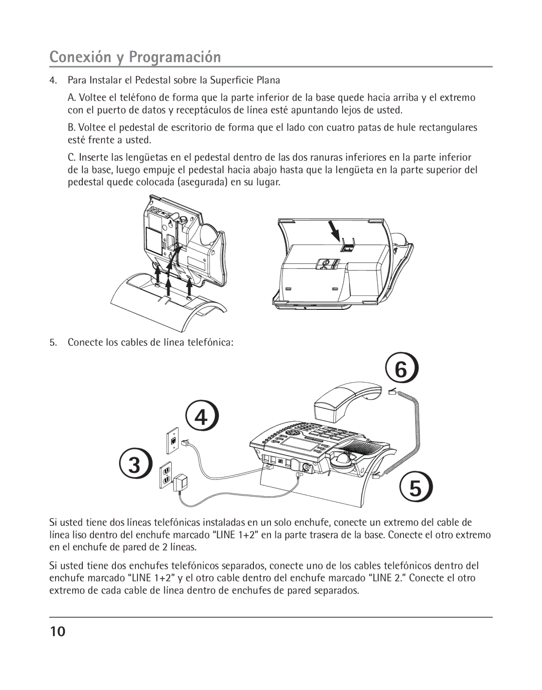 RCA 25205 manual Para Instalar el Pedestal sobre la Superficie Plana 