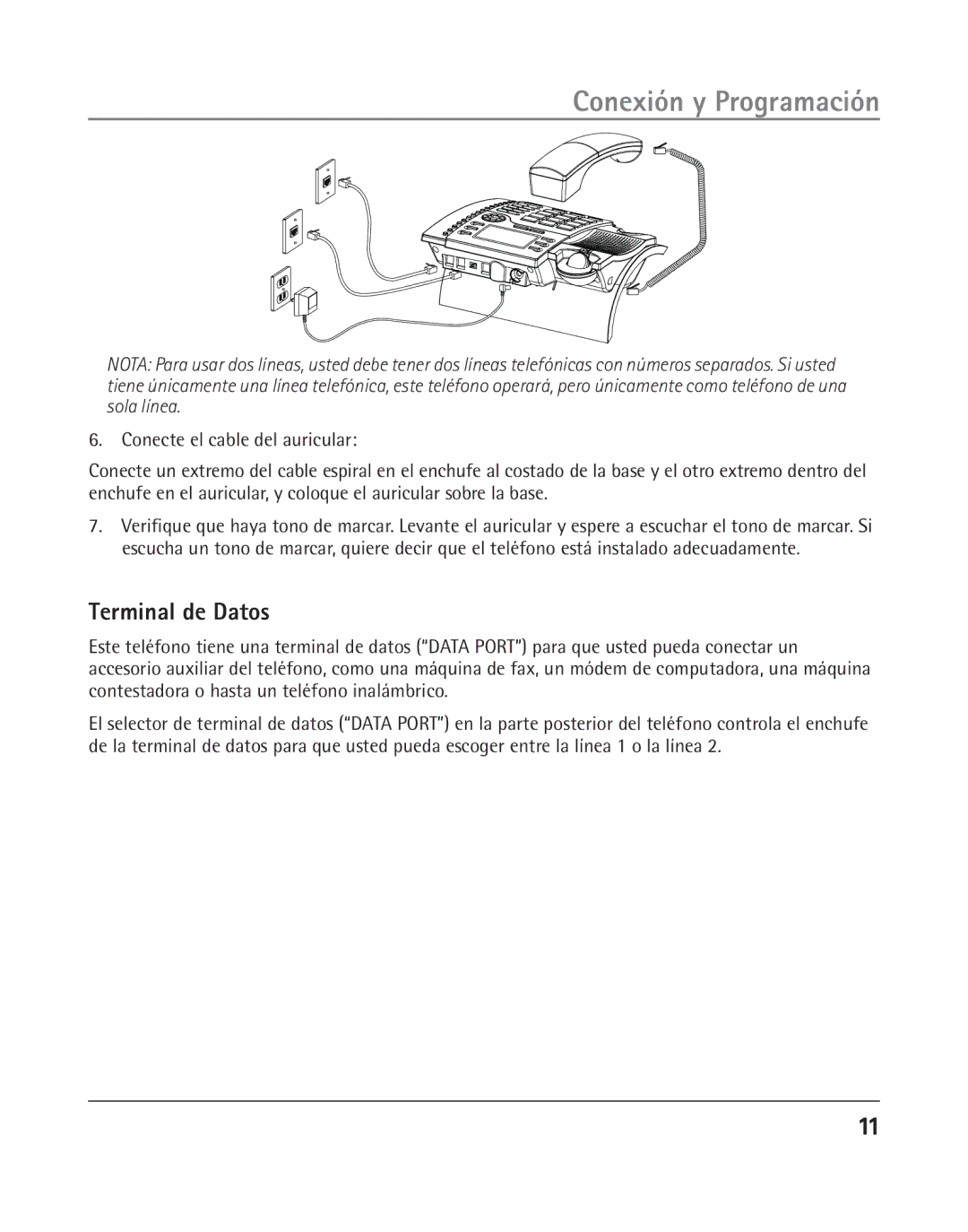 RCA 25205 manual Terminal de Datos 