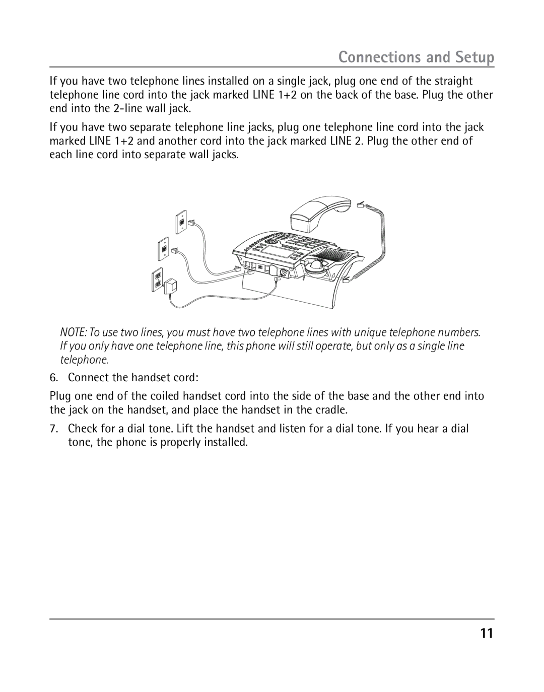 RCA 25205 manual Connections and Setup 