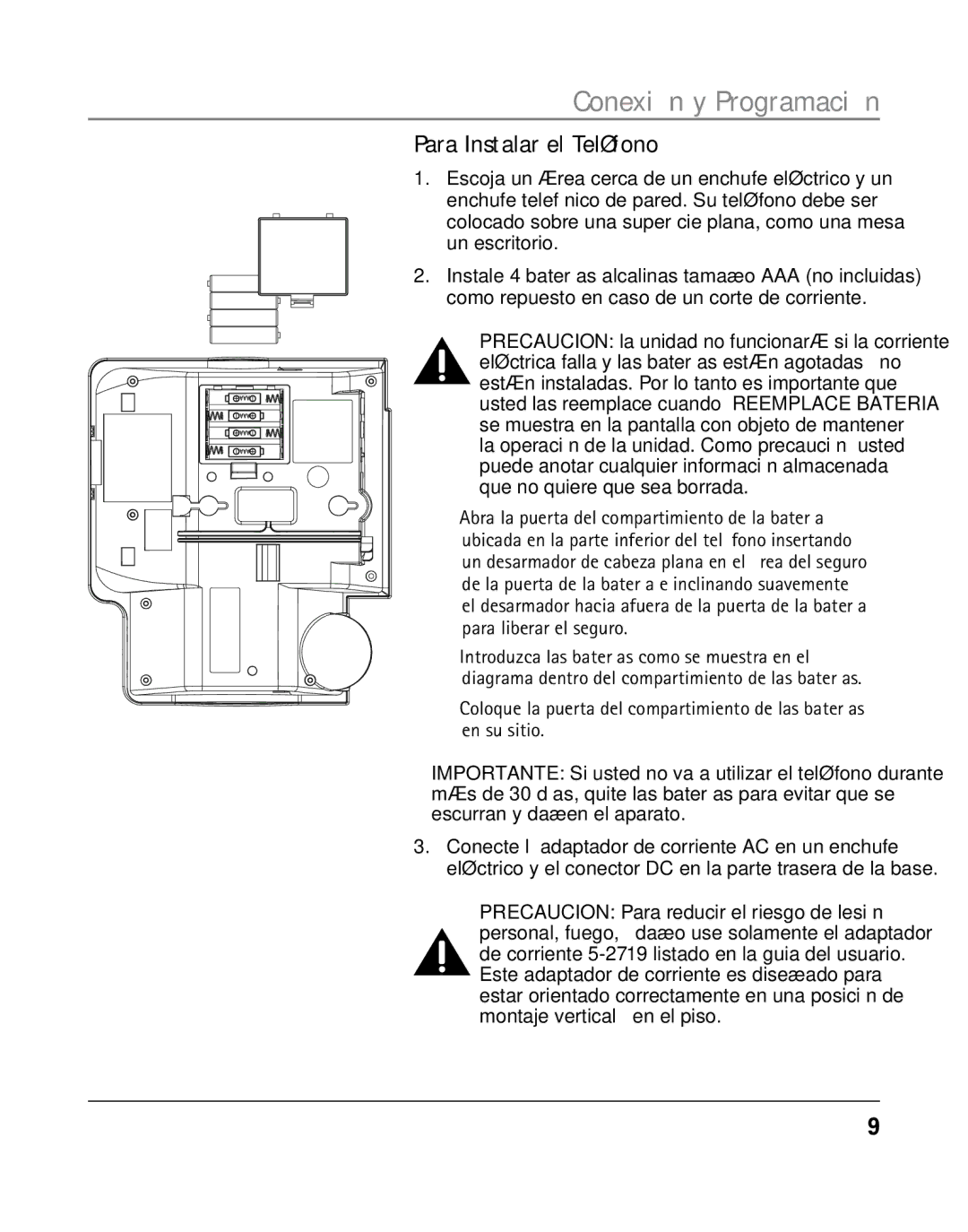 RCA 25205 manual Para Instalar el Teléfono 