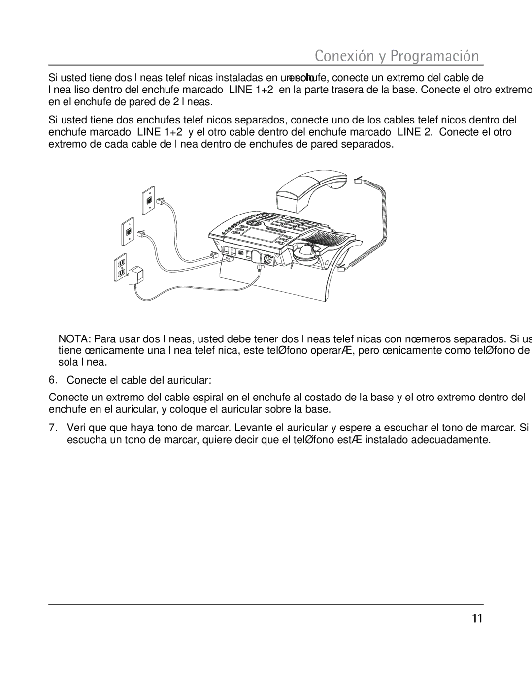 RCA 25205 manual Conexión y Programación 