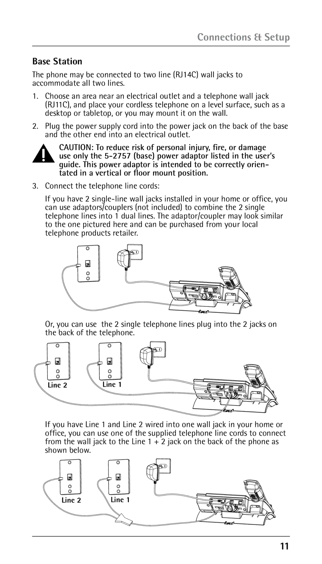 RCA 25210 manual Base Station 