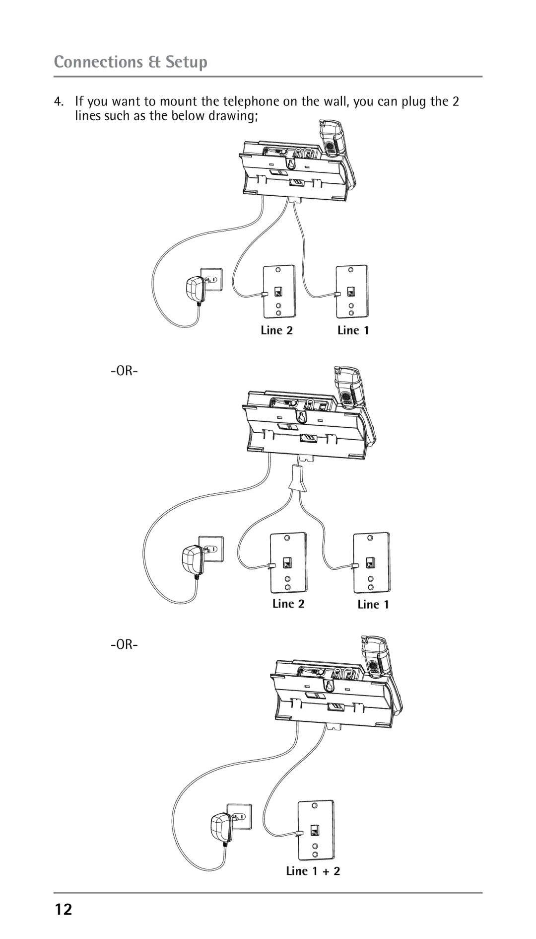 RCA 25210 manual Line 1 + 