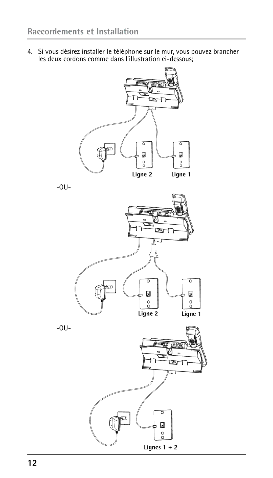 RCA 25210 manual Lignes 1 + 