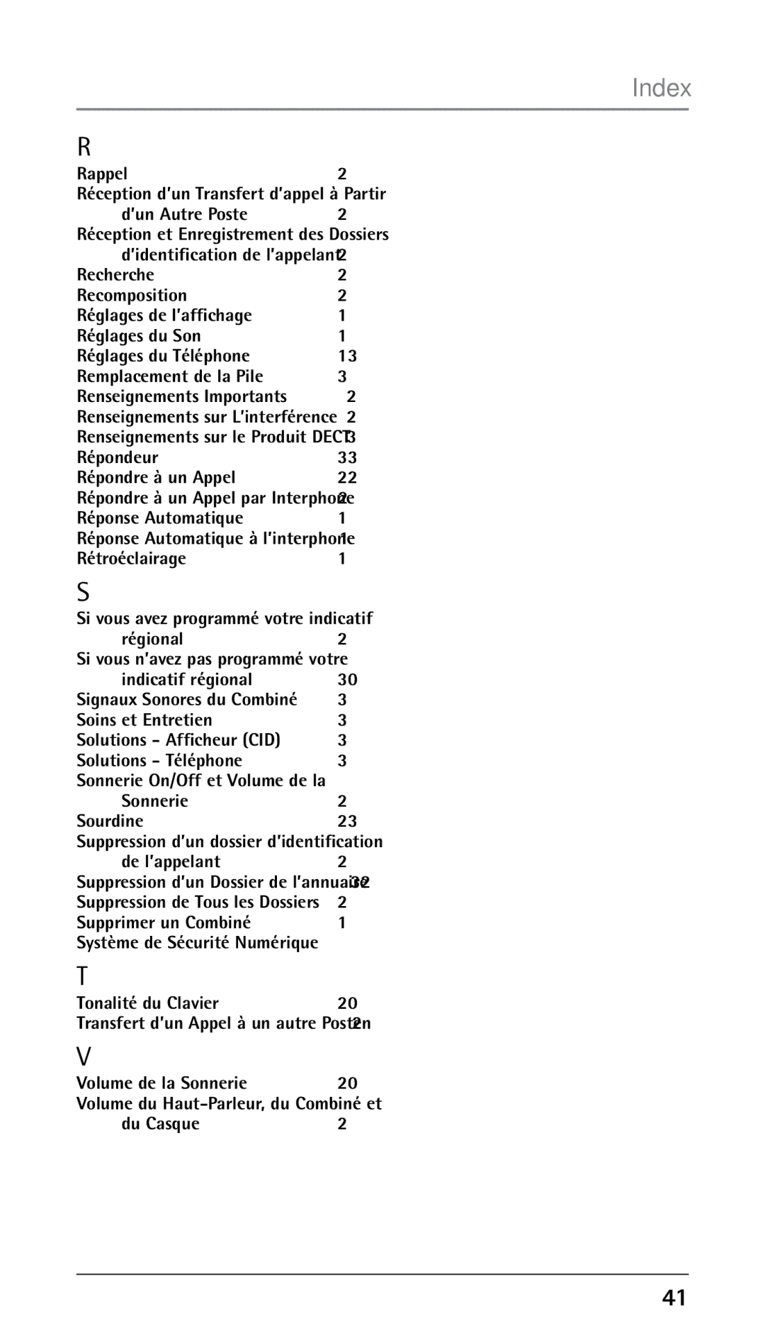 RCA 25210 manual Supprimer un Combiné 