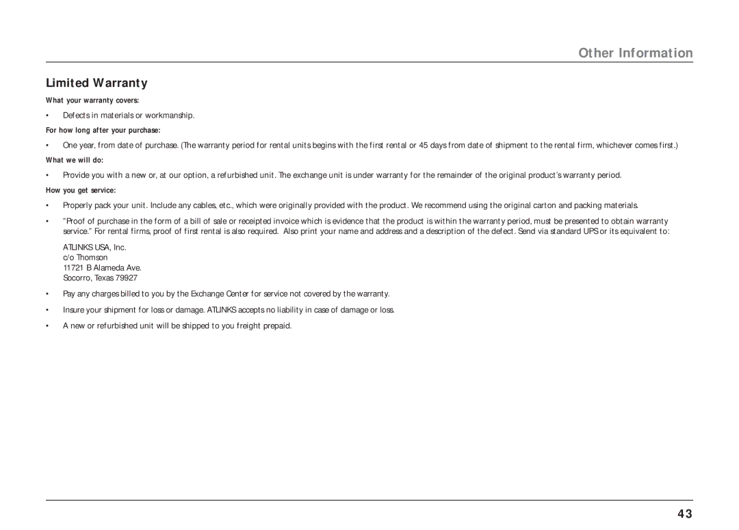 RCA 25403/04 manual Limited Warranty, For how long after your purchase 