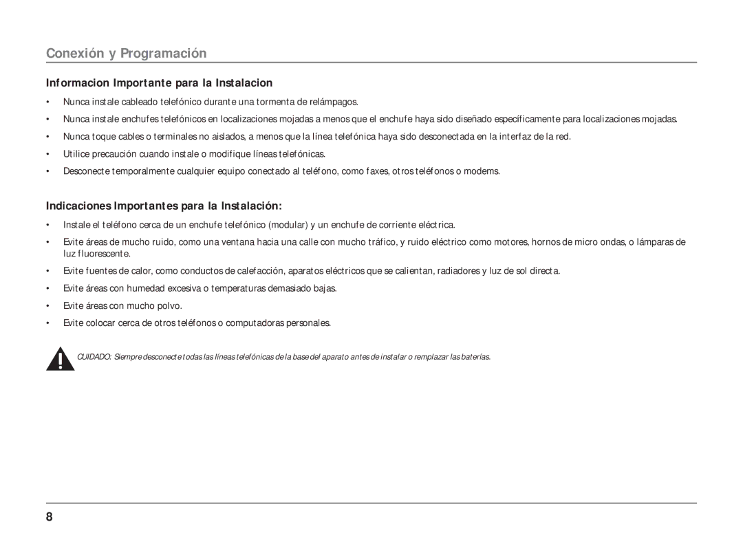 RCA 25403/04 manual Informacion Importante para la Instalacion, Indicaciones Importantes para la Instalación 