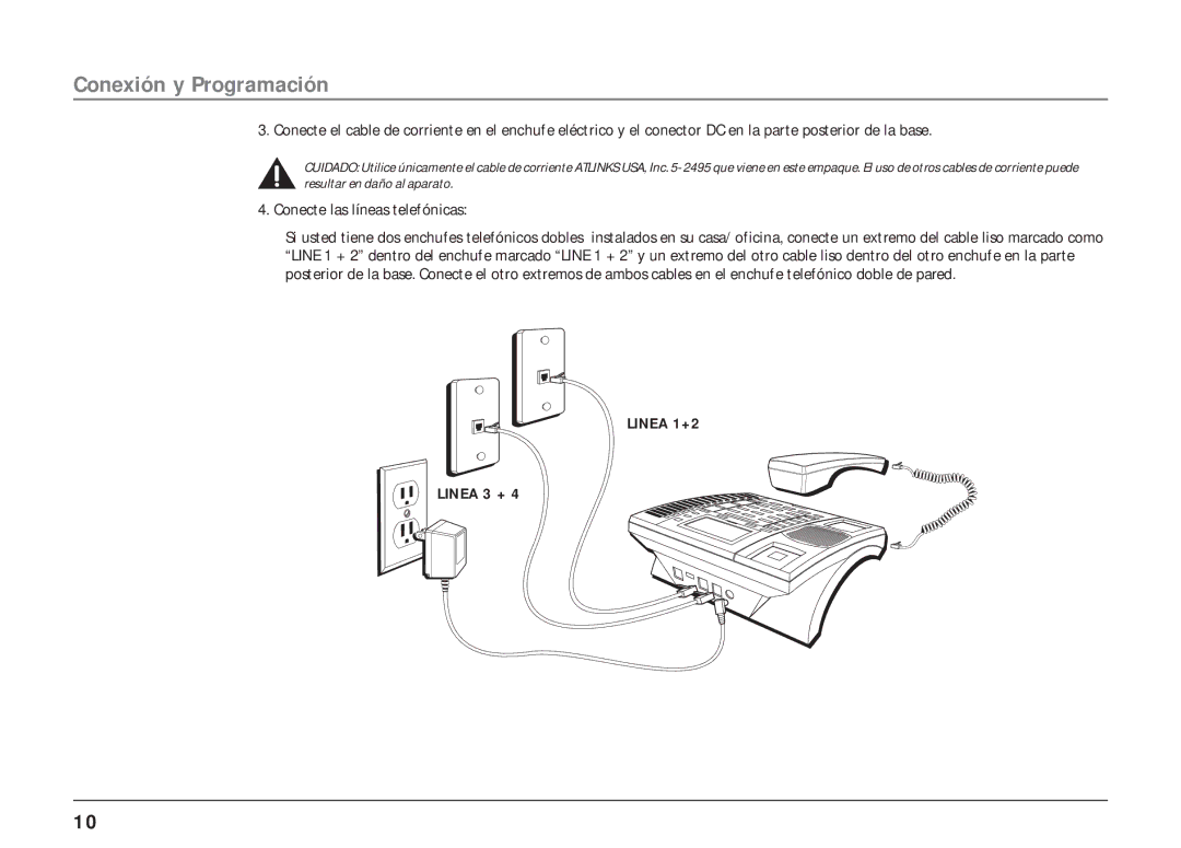 RCA 25403/04 manual Conecte las líneas telefónicas 