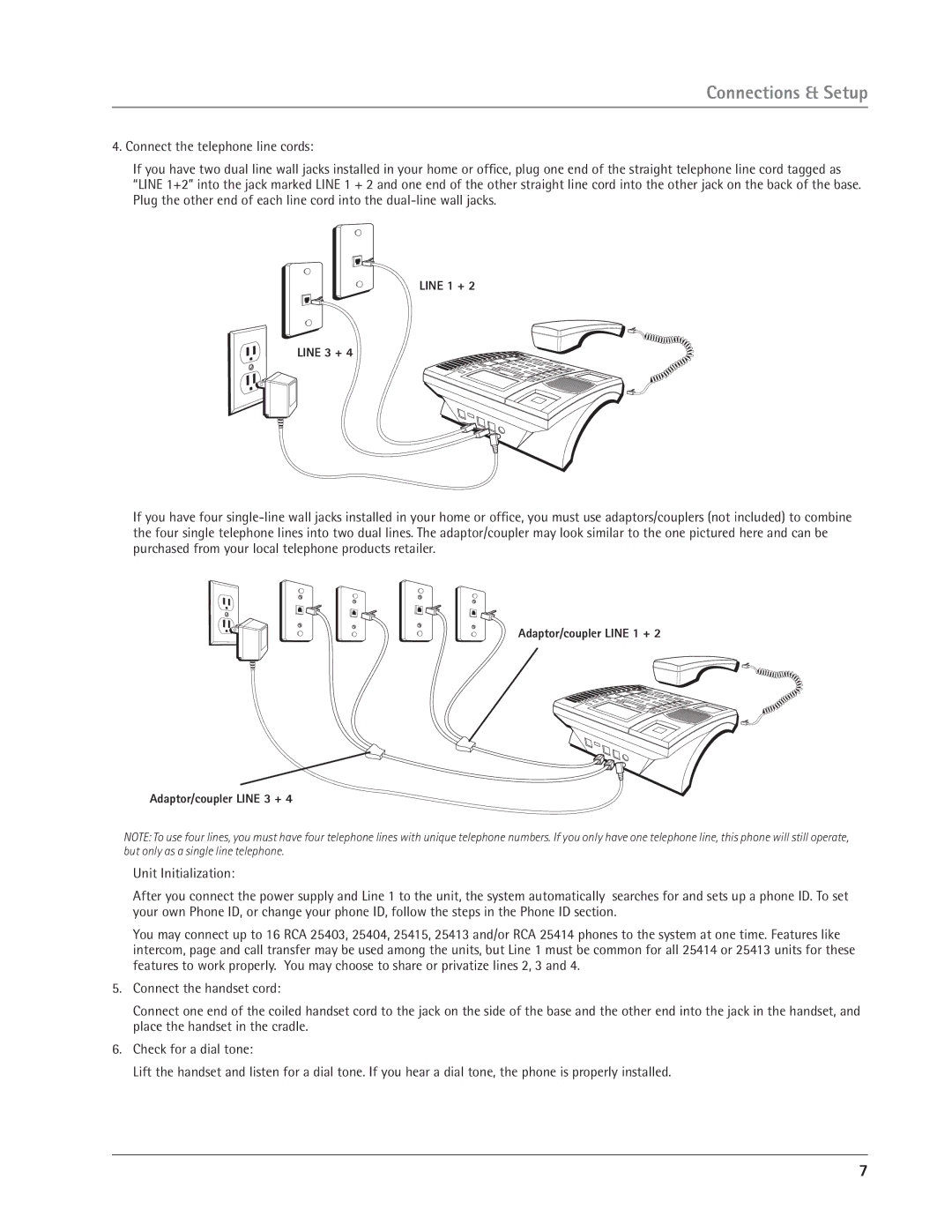 RCA 14, 25413 manual Line 1 + Line 3 + 