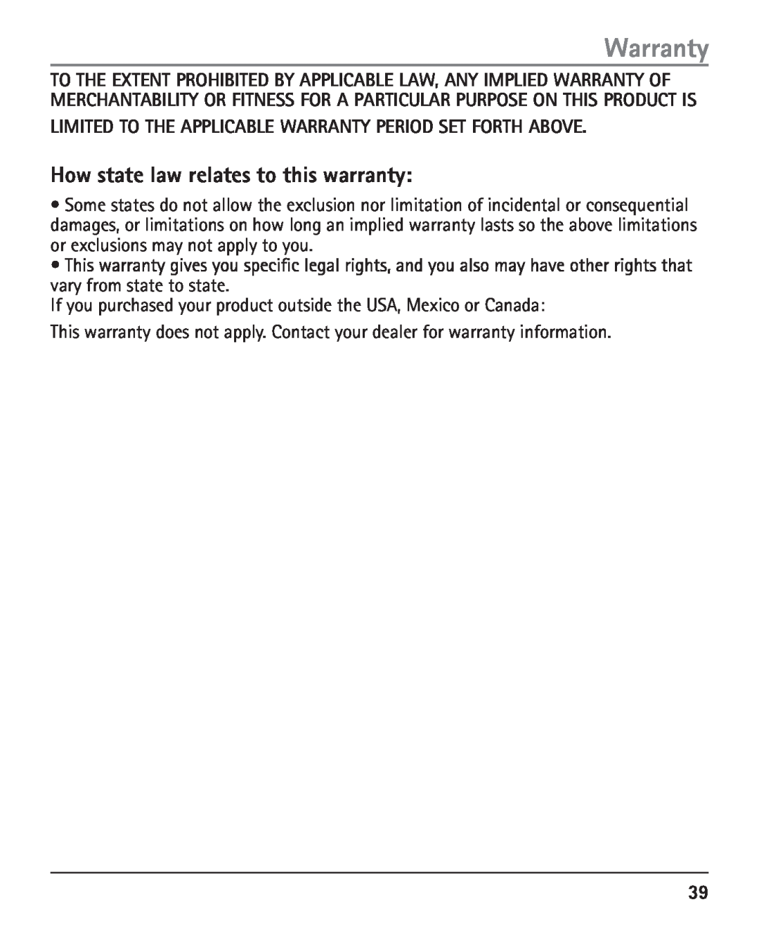 RCA 25420 manual How state law relates to this warranty, Limited To The Applicable Warranty Period Set Forth Above 