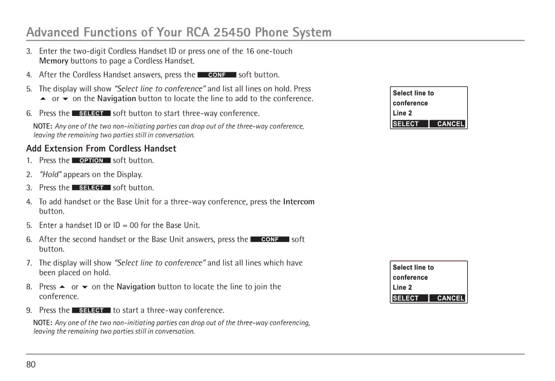 RCA 25450 manual Add Extension From Cordless Handset 