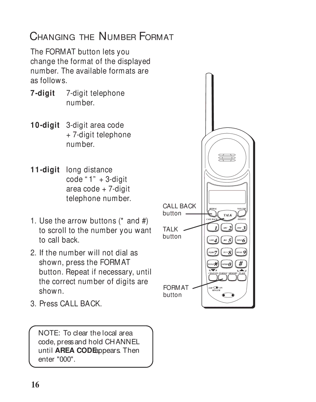 RCA 26730 manual Changing the Number Format 