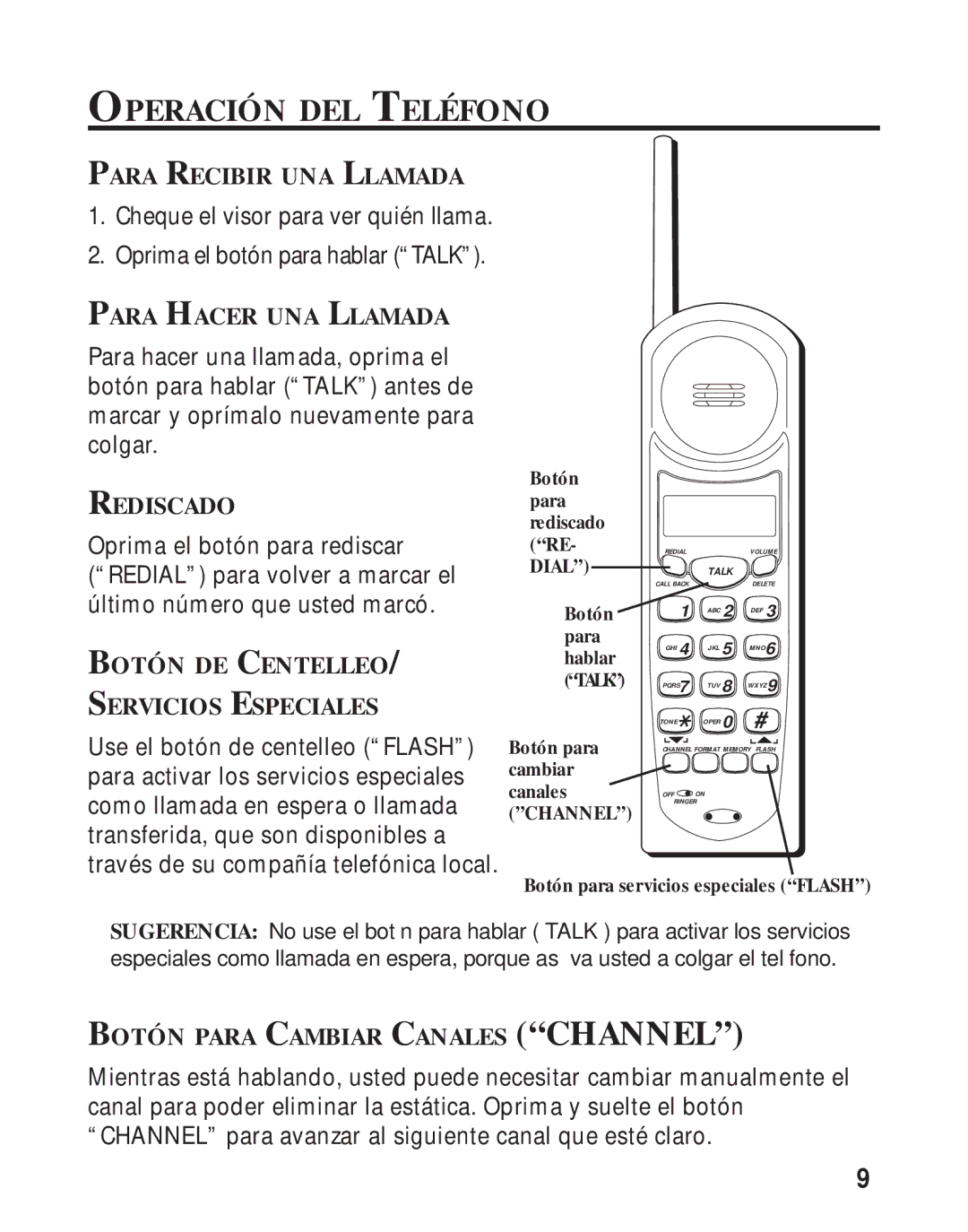 RCA 26730 manual Operación DEL Teléfono 