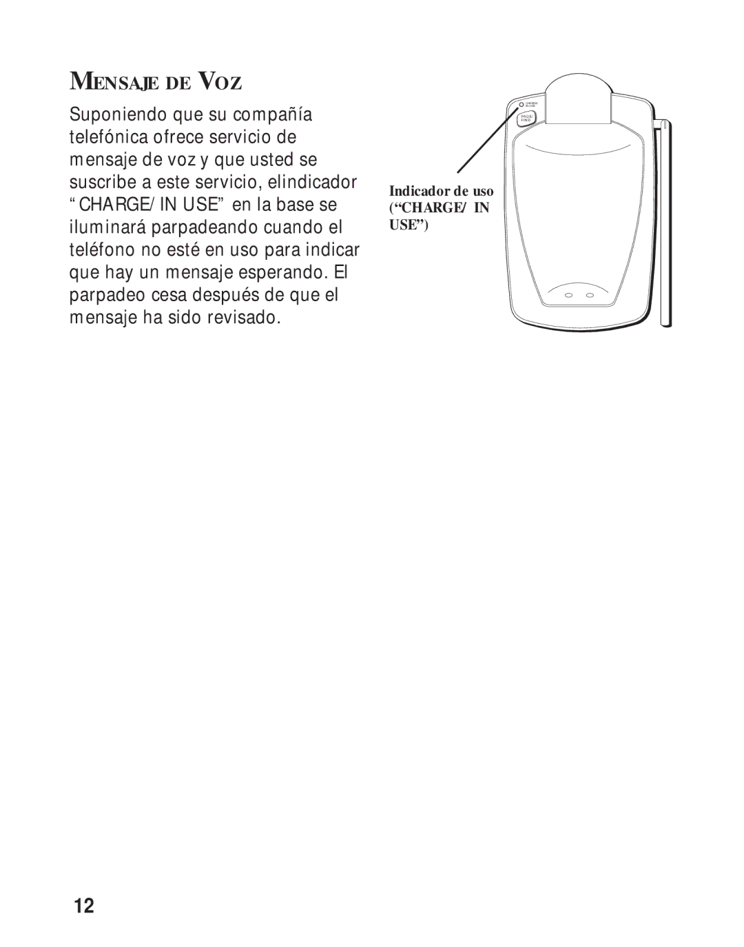 RCA 26730 manual Mensaje DE VOZ 