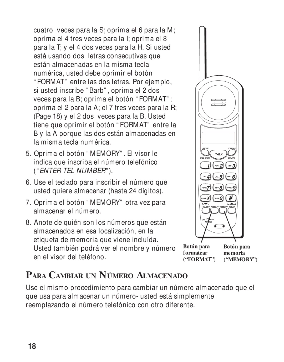 RCA 26730 manual Para Cambiar UN Número Almacenado 