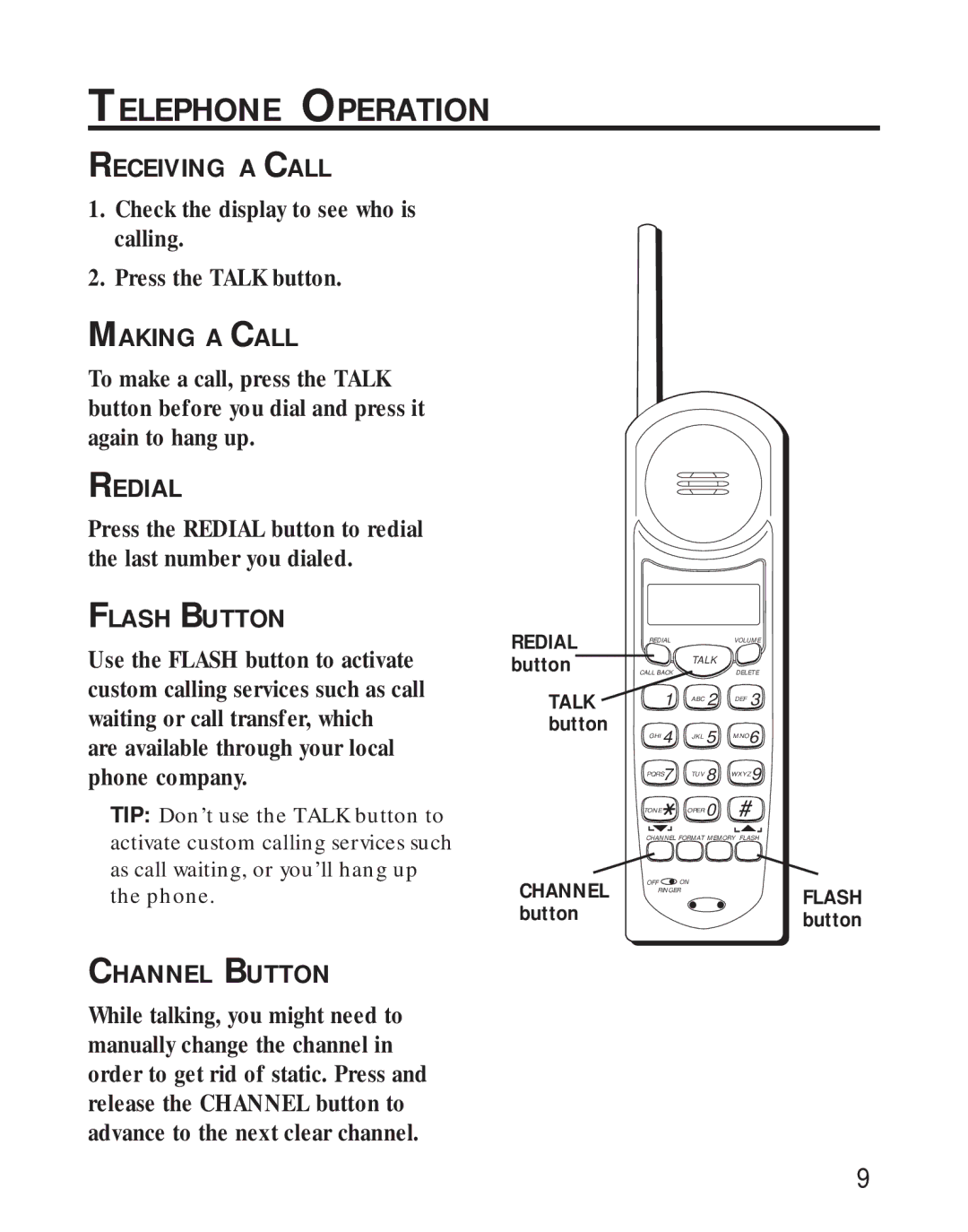 RCA 26730 manual Telephone Operation 