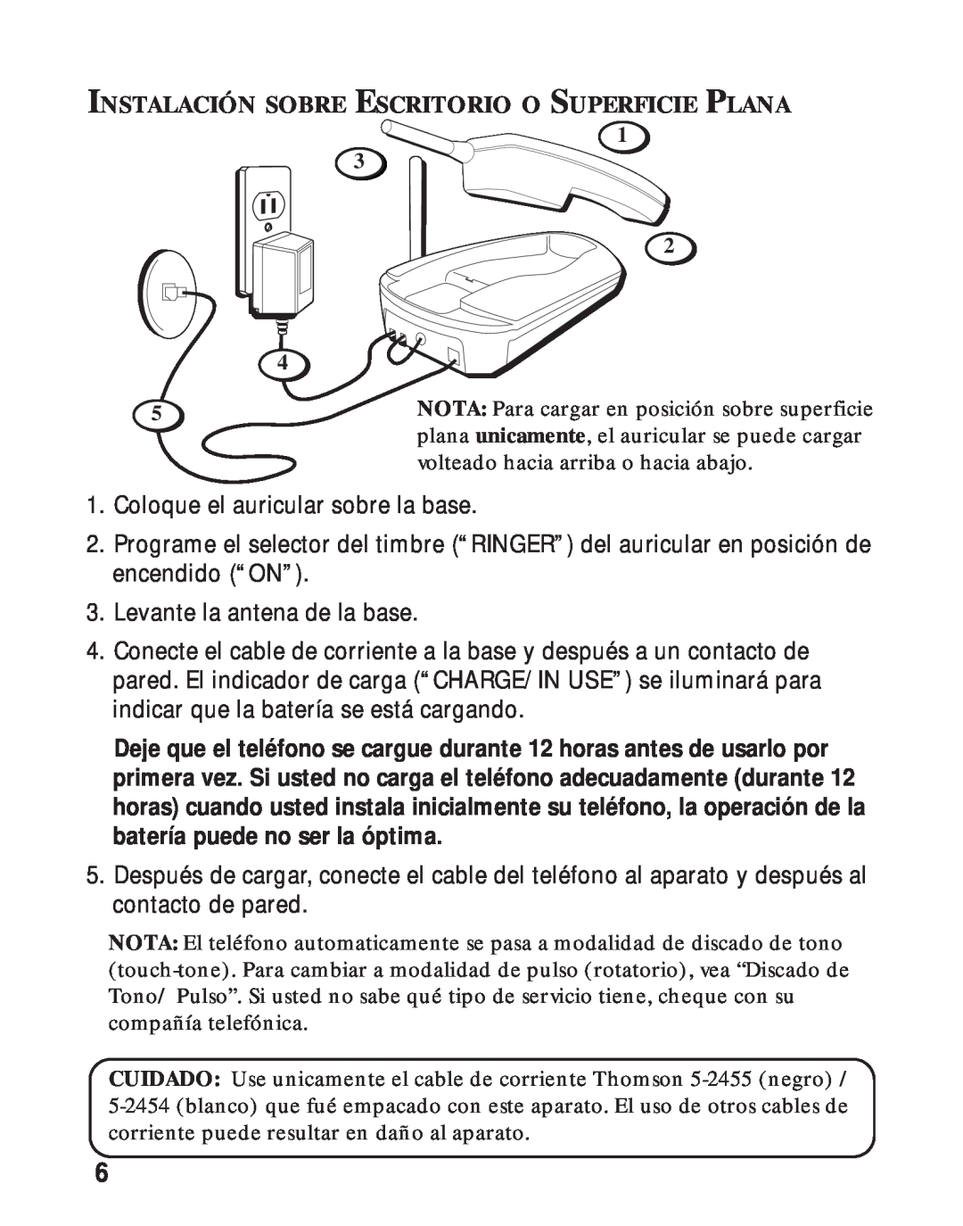 RCA 26730 manual Instalación Sobre Escritorio O Superficie Plana 