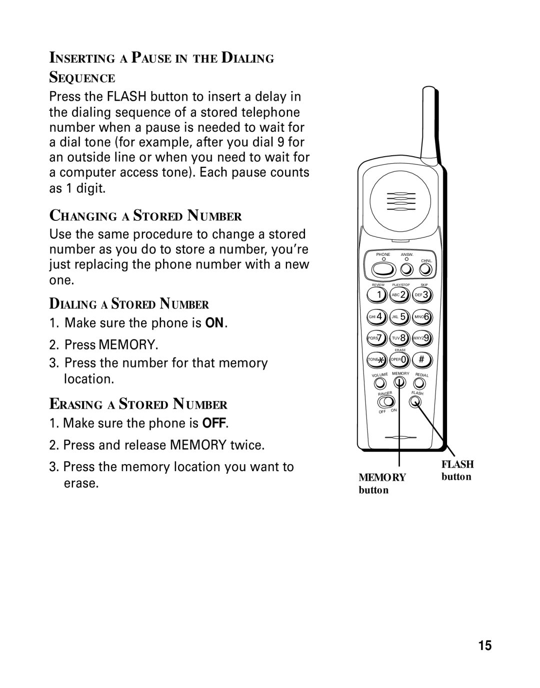 RCA 26790 manual Inserting a Pause in the Dialing Sequence 