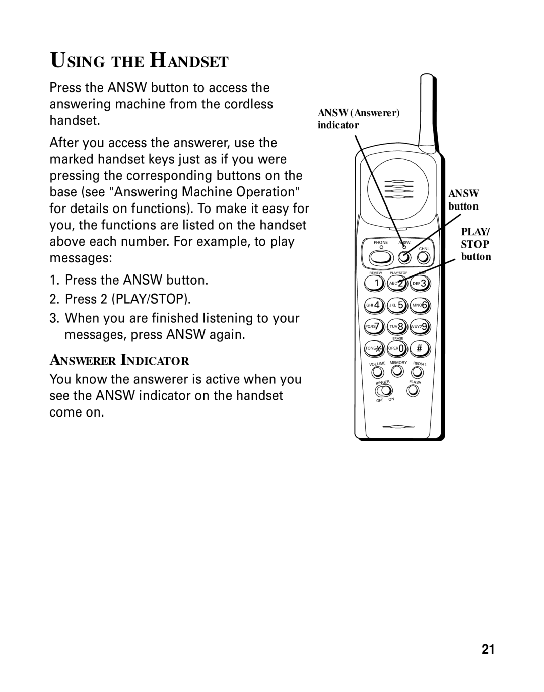 RCA 26790 manual Using the Handset 