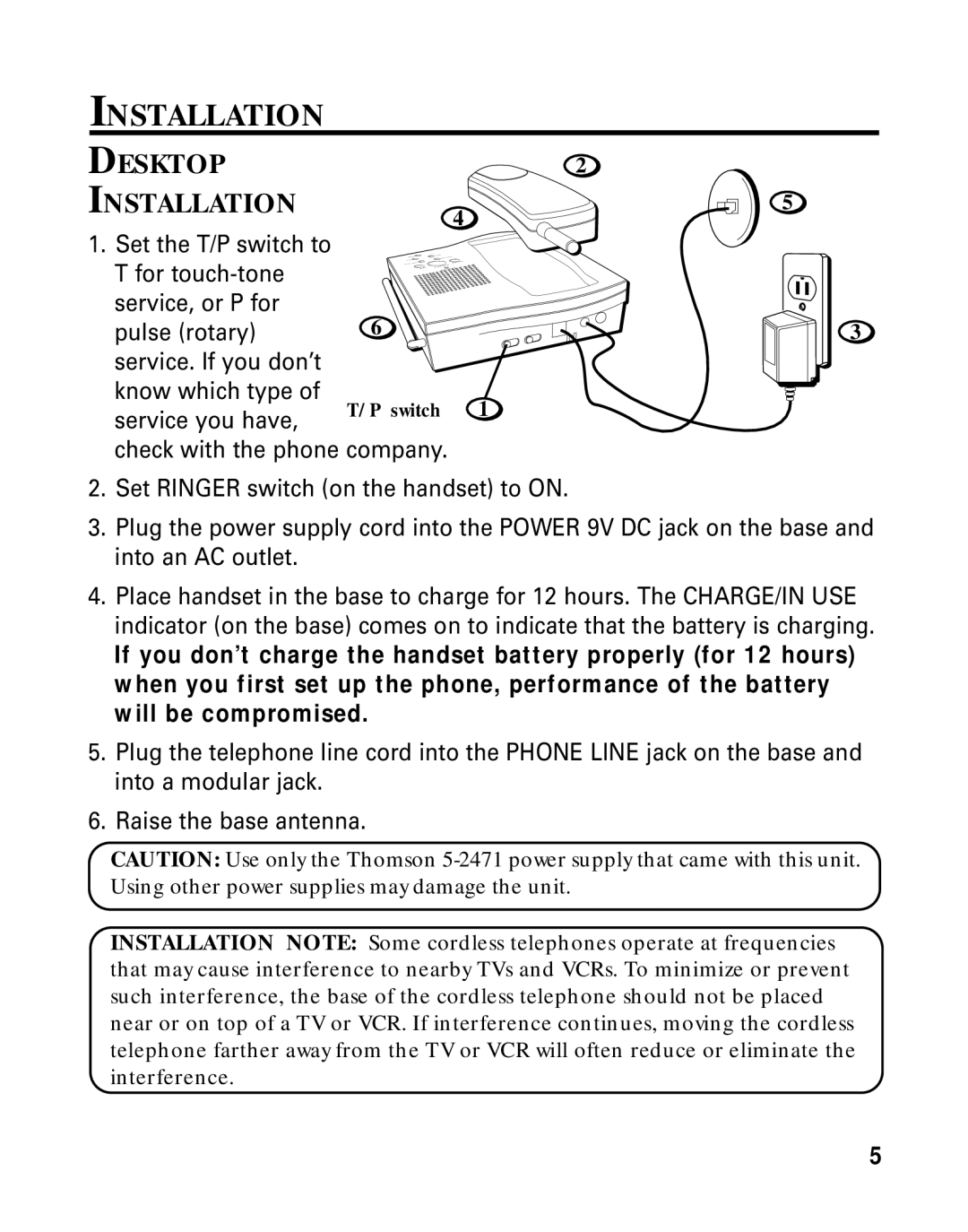 RCA 26790 manual Desktop Installation 