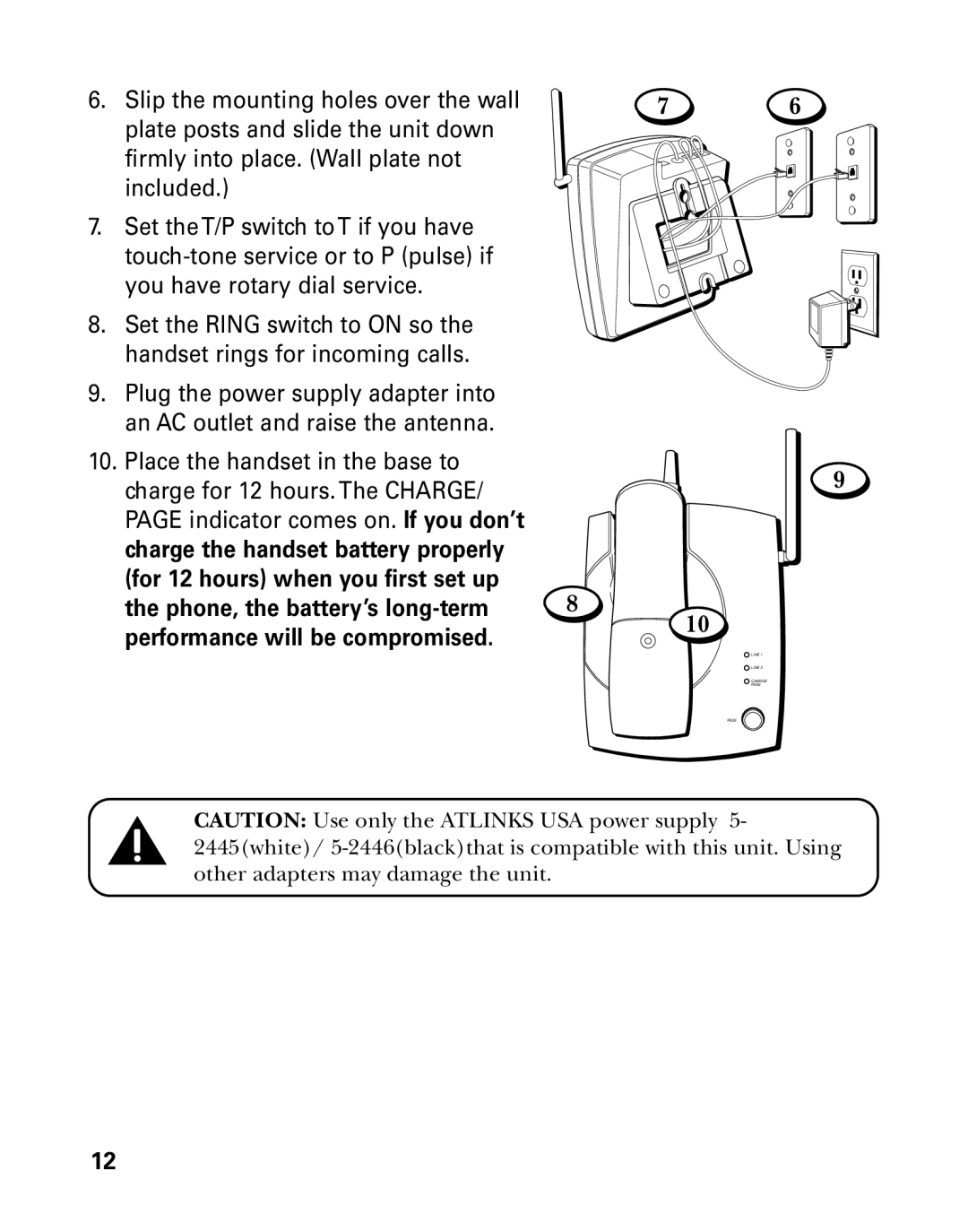 RCA 26925 manual Slip the mounting holes over the wall 