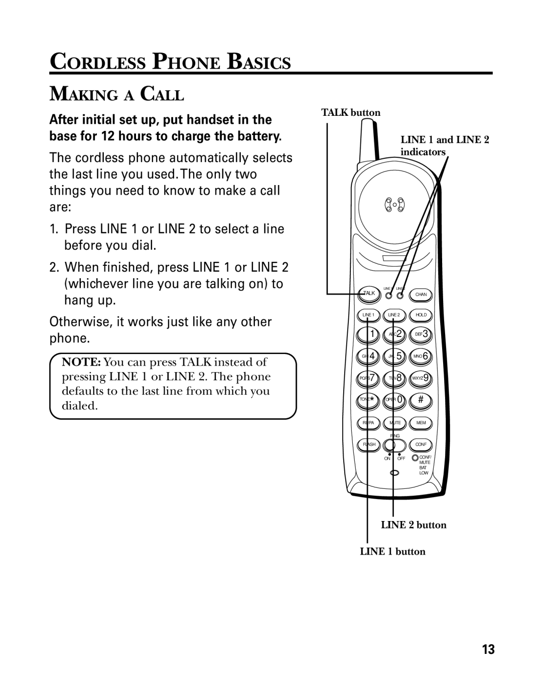 RCA 26925 manual Cordless Phone Basics, Making a Call 