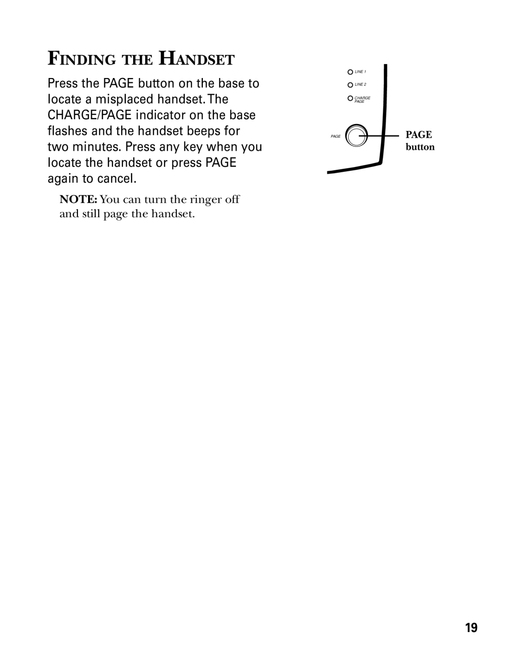 RCA 26925 manual Finding the Handset 