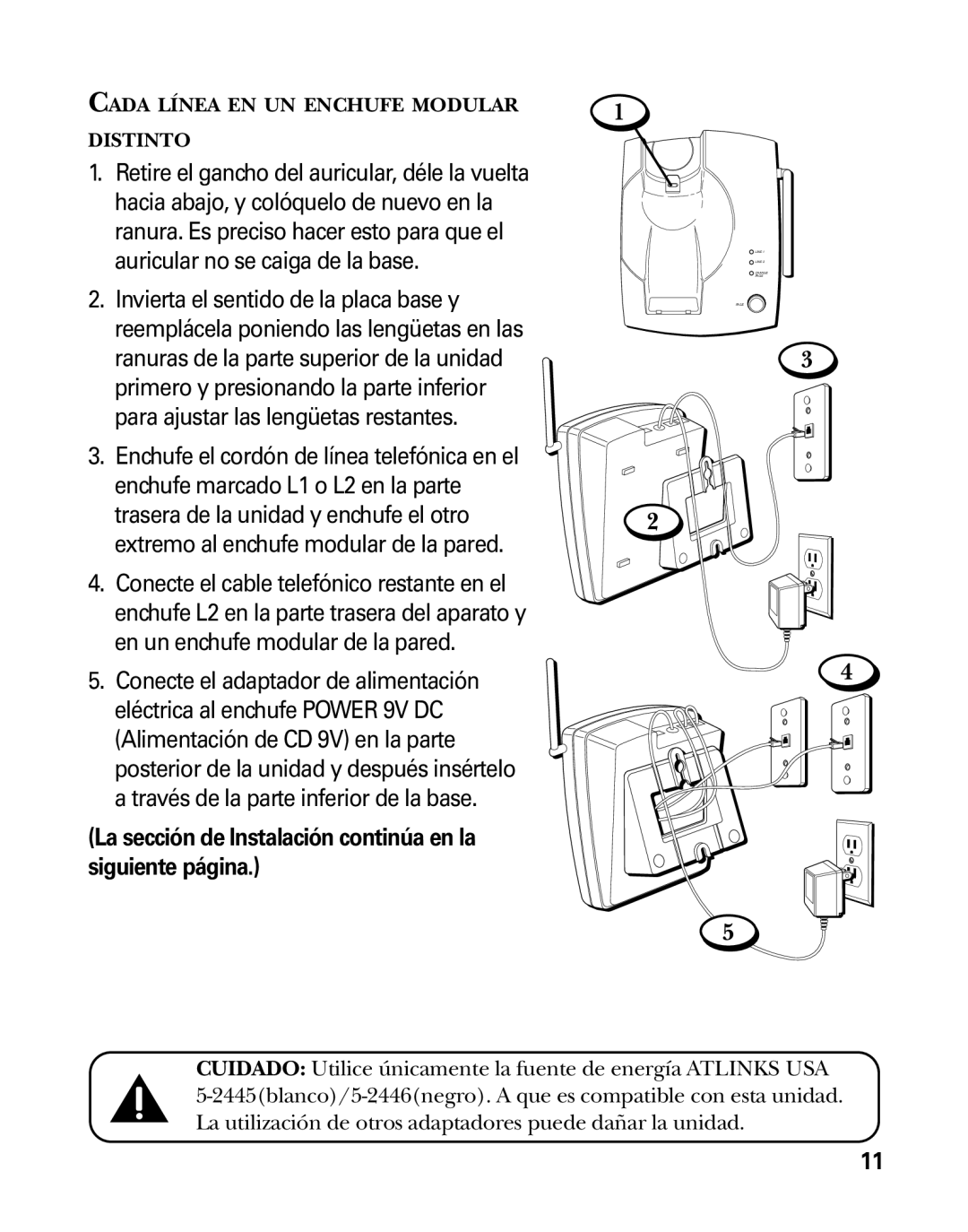 RCA 26925 manual Cada Línea EN UN Enchufe Modular Distinto 