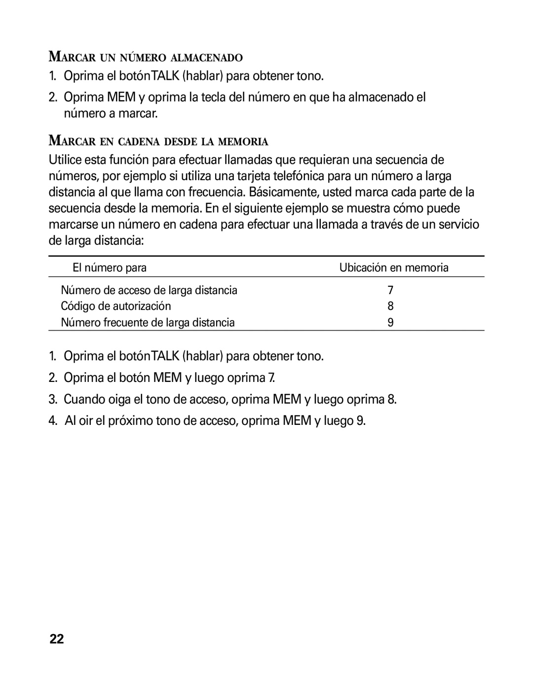 RCA 26925 manual Marcar UN Número Almacenado 