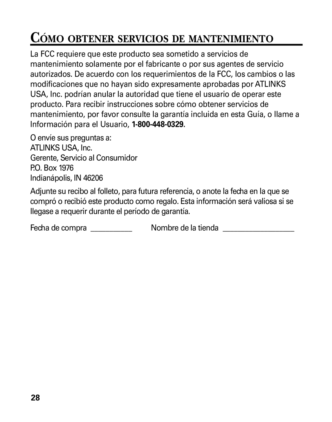 RCA 26925 manual Cómo Obtener Servicios DE Mantenimiento 